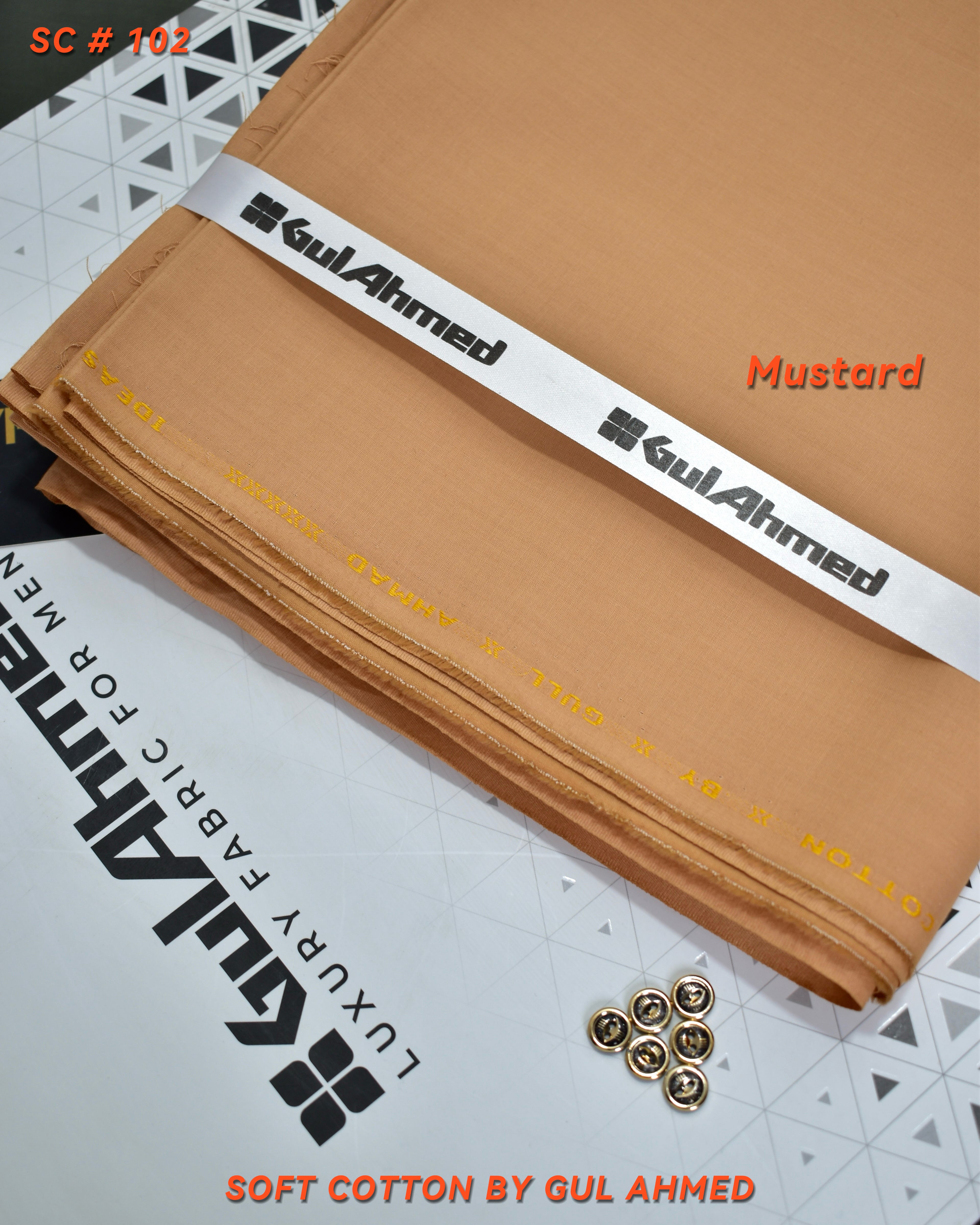 Soft Cotton By Gul Ahmed | Summer Collection- Mustard