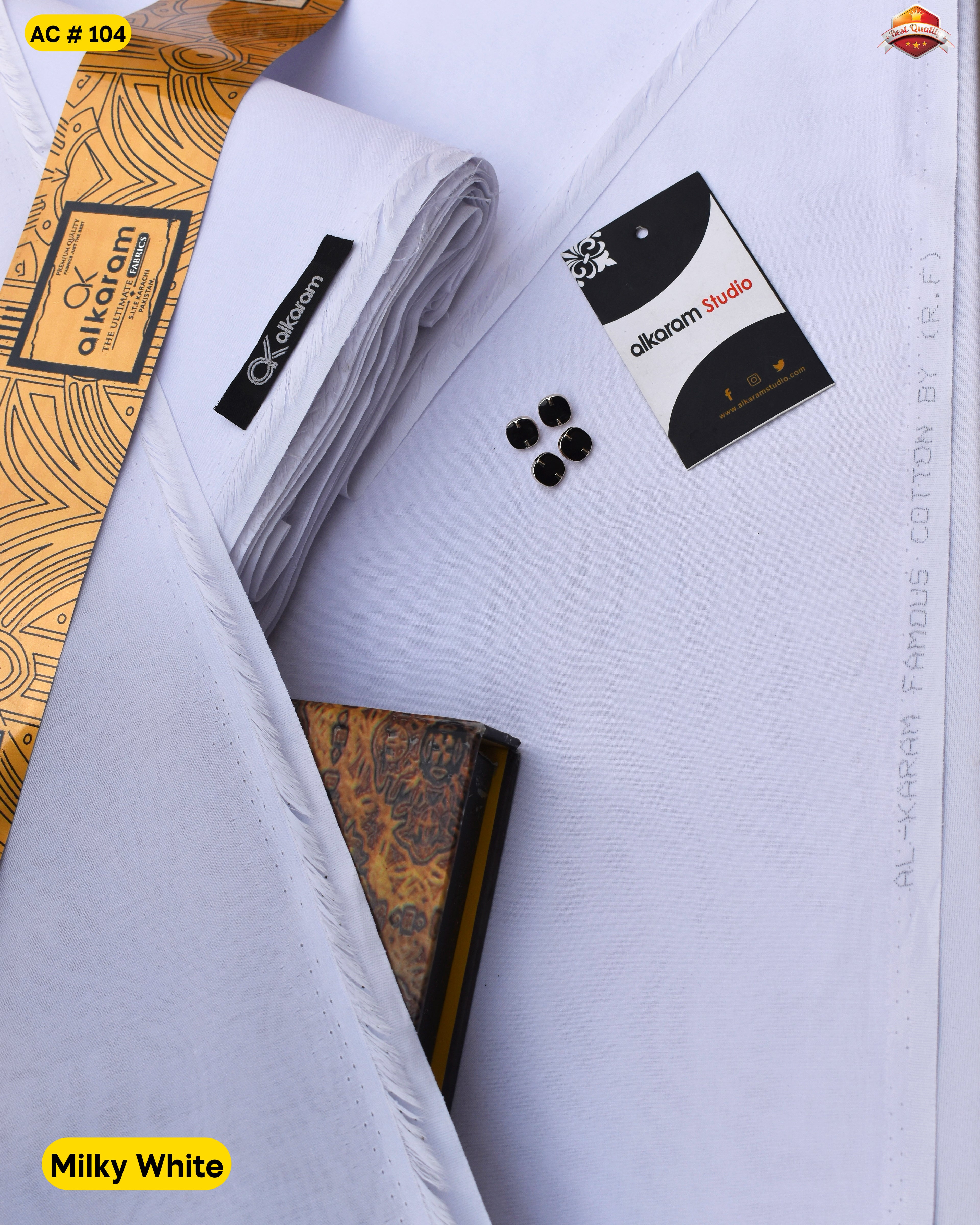 Alkaram Famous Cotton- Milky White