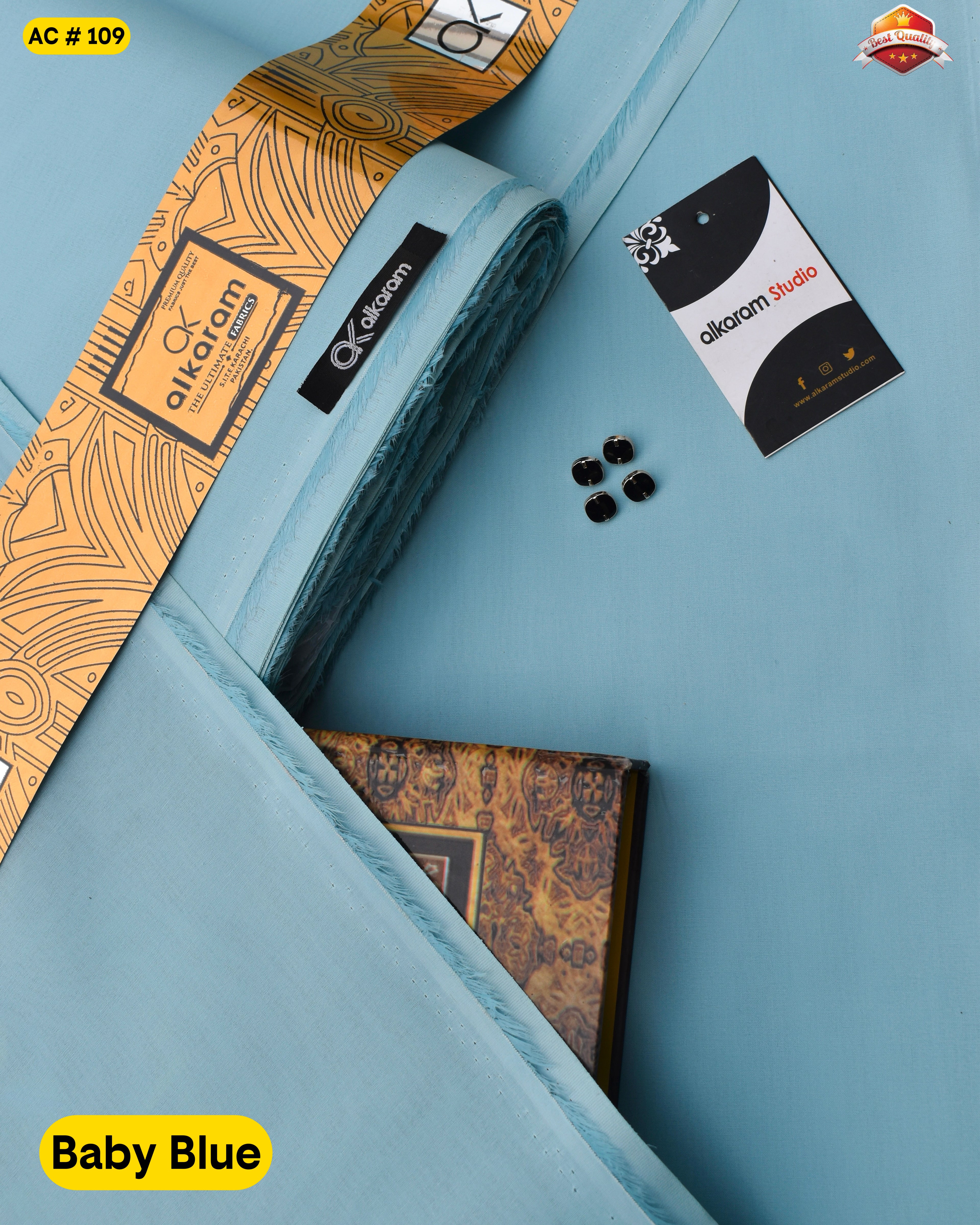 Alkaram Famous Cotton- Baby Blue