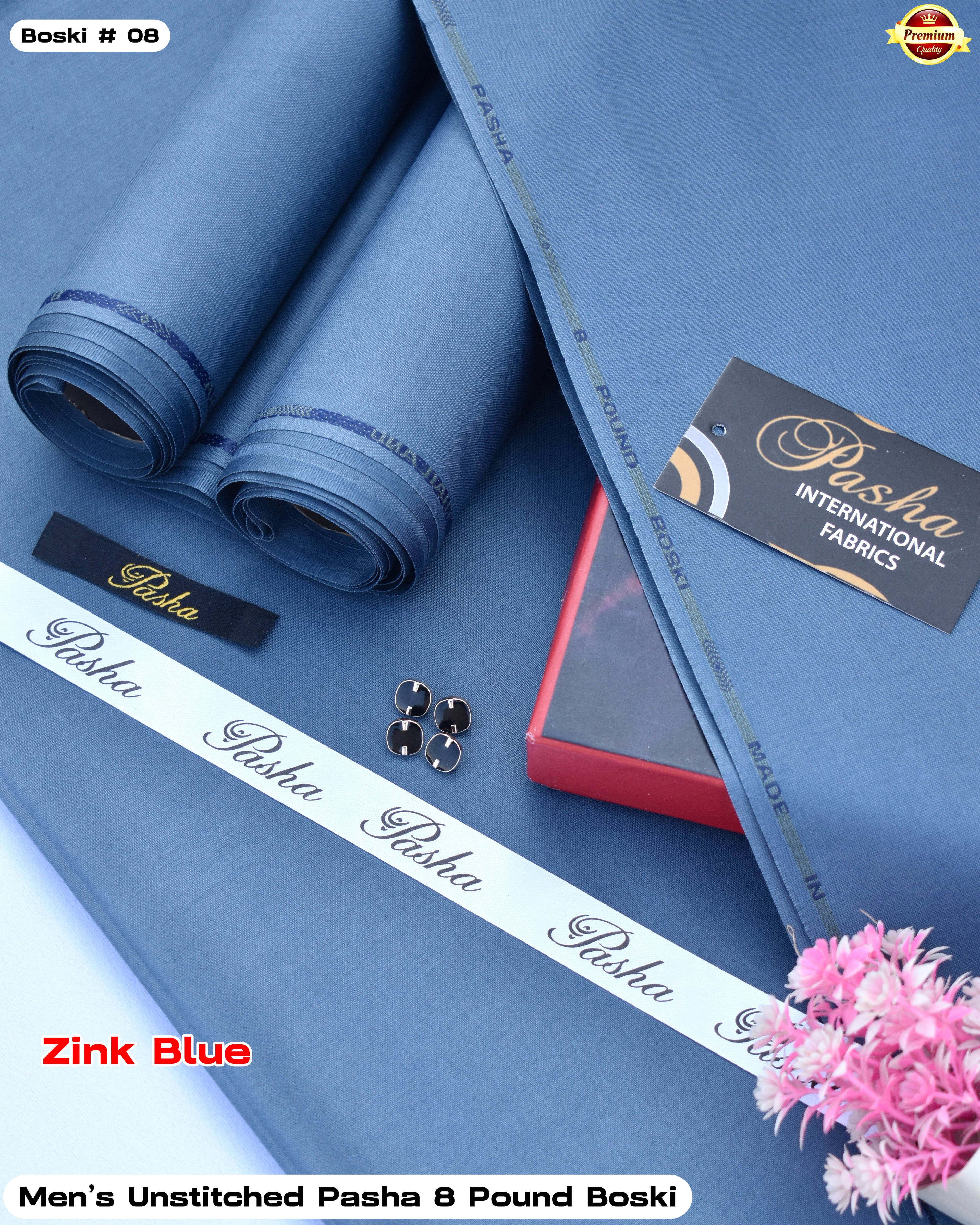 Pasha 8 Pound Italian Boski- Zink Blue