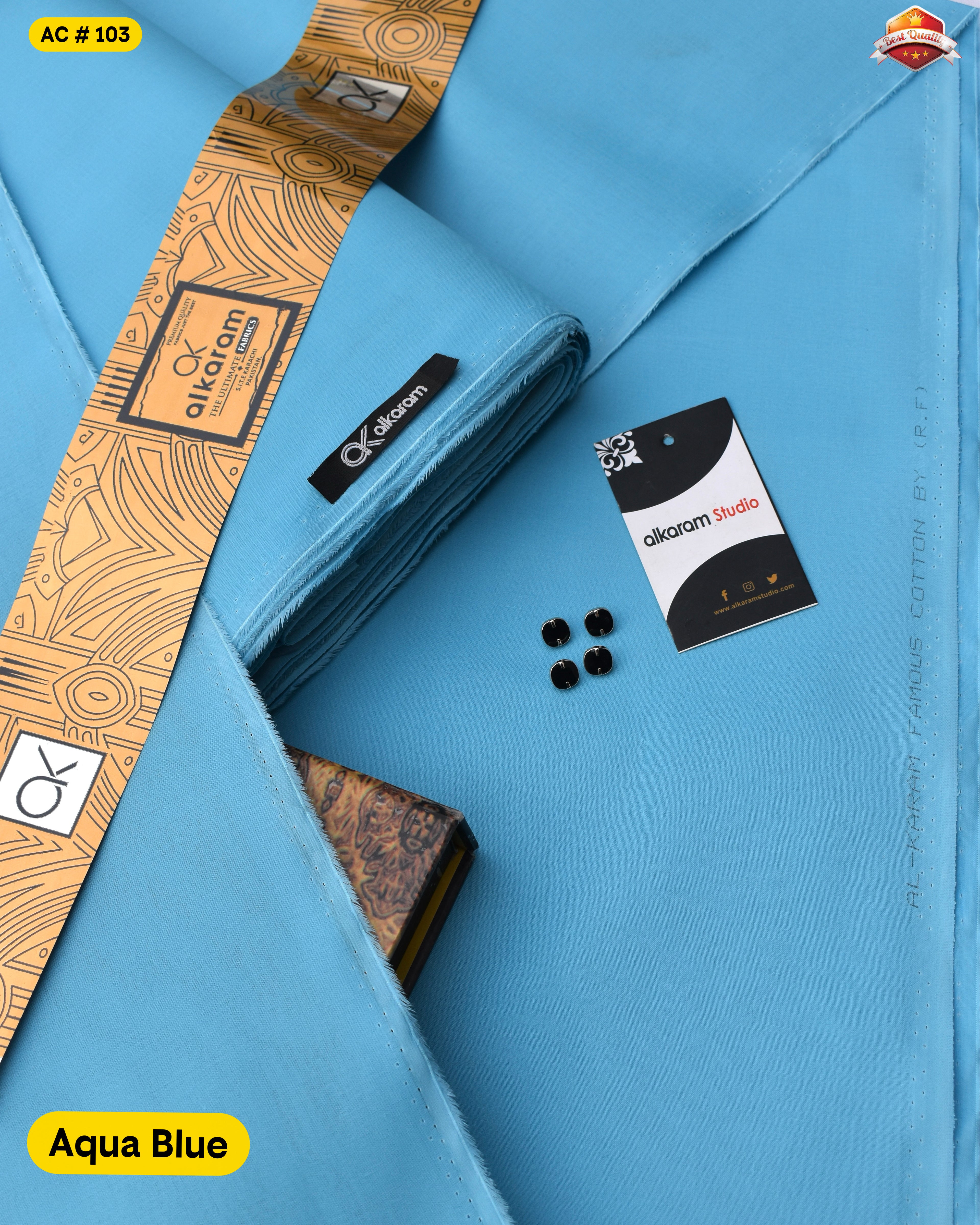 Alkaram Famous Cotton- Aqua Blue
