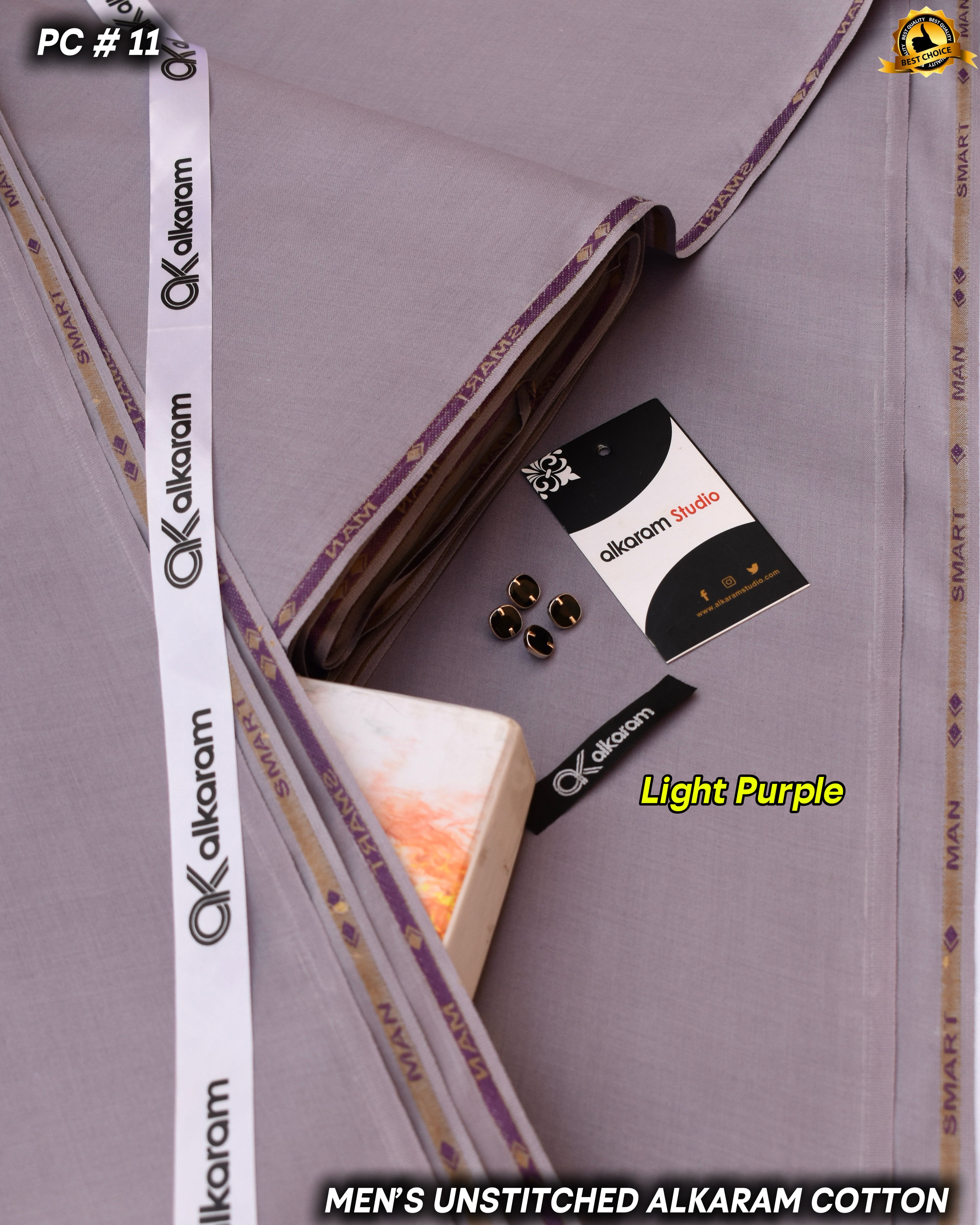 Smart Man Hard Alkaram Cotton- Light Purple