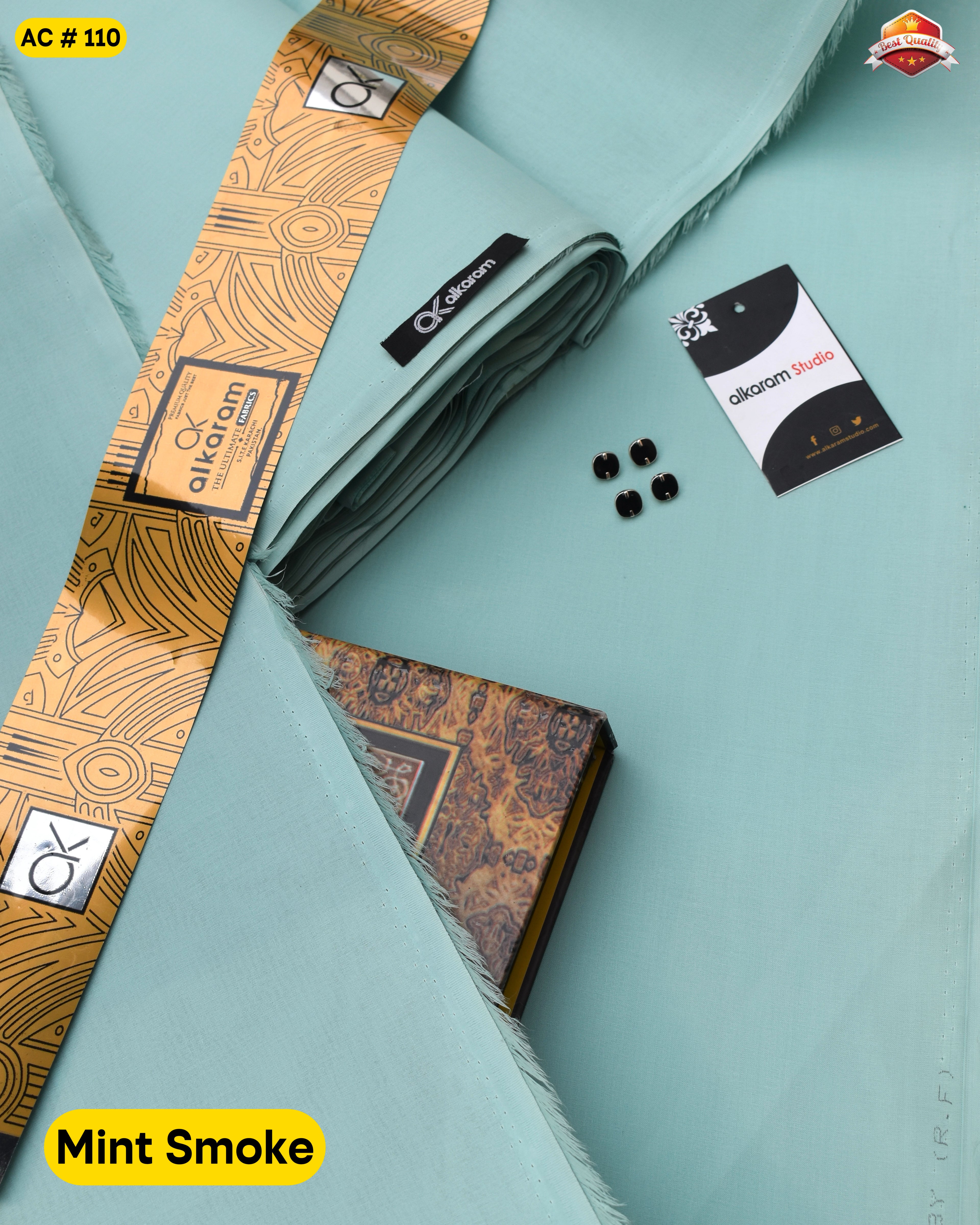 Alkaram Famous Cotton- Mint Smoke